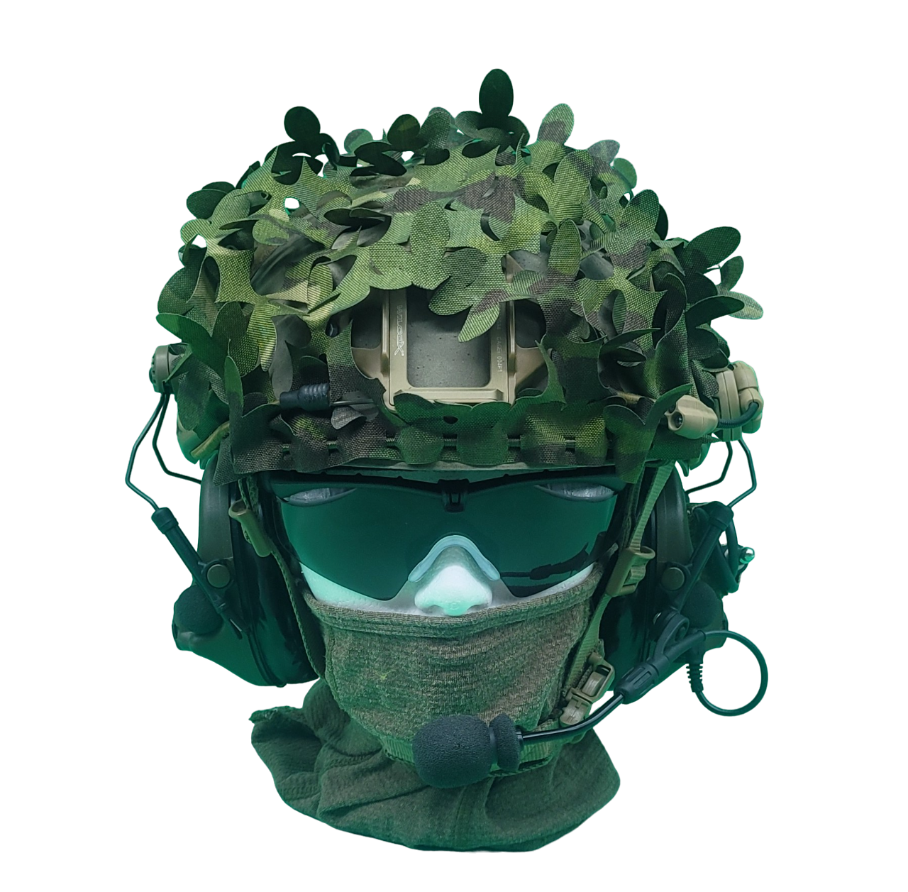 Leaf-mimic camo scrim