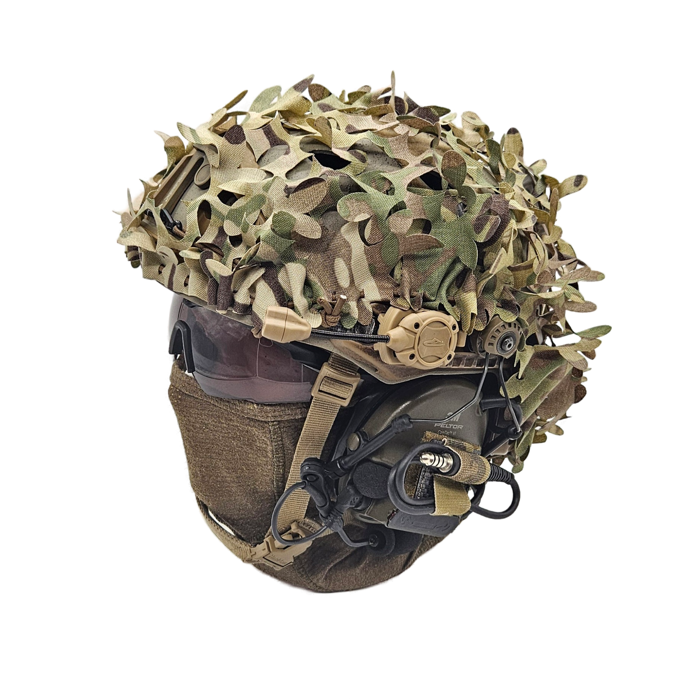 Southerner Helmet Camo Scrim Trifoliate Leaf | Tactical Helmet Cover | NUTSOF