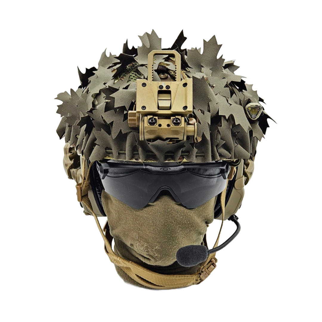 Northern Rider Helmet The Northerner Helmet Camo Scrim Maple Leaf